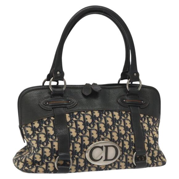 DIOR Trotter Canvas Hand Bag Navy - Picture 1 of 16